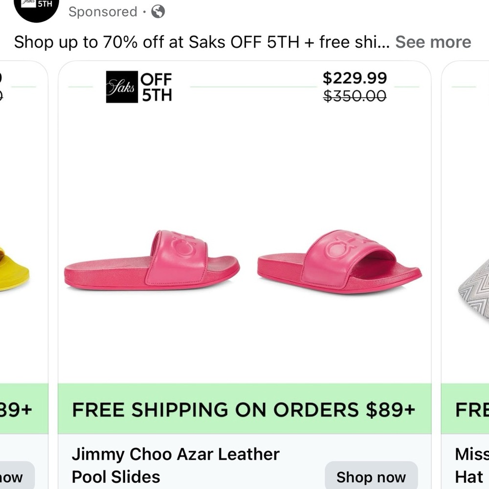 Hot pink Jimmy Choo slides